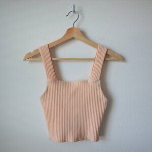 American Eagle Ribbed Square Neck Tank Top | S